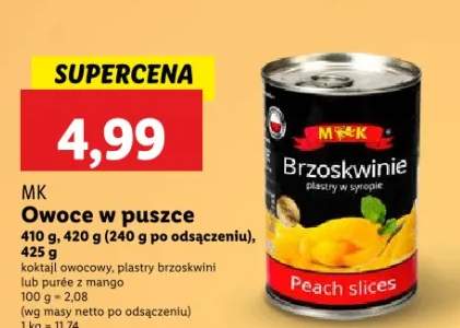 owoce w puszce