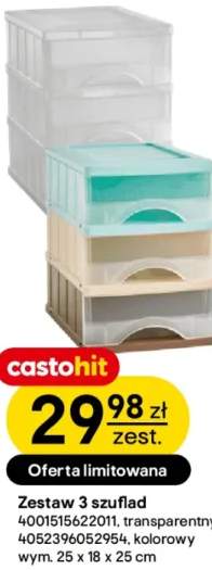 zestaw szuflad
