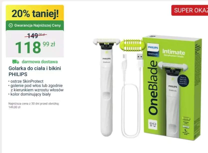 golarka elektryczna damska