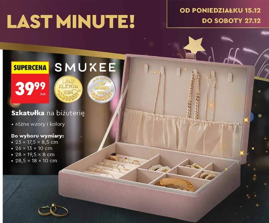 szkatułka na biżuterię