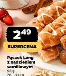 Pączek Long z nadzieniem waniliowym