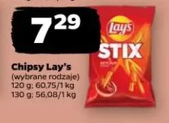 Chipsy Lay's wybrane rodzaje 120g, 130g