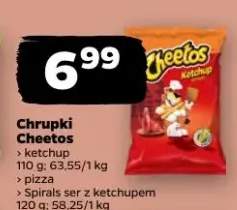 Chrupki Cheetos ketchup 110g, pizza 120g, ser z ketchupem 120g