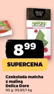 Czekolada matcha z maliną