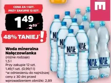 Woda mineralna Nałęczowianka różne rodzaje