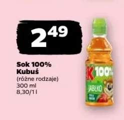 Sok 100% Kubuś różne rodzaje