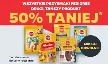 Wszystkie przysmaki Pedigree drugi tańszy produkt