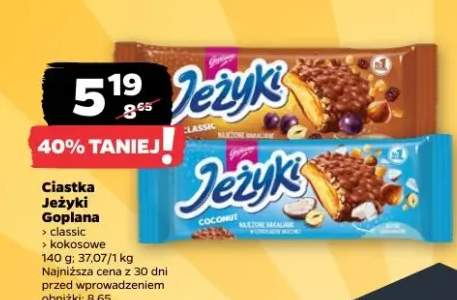 Ciastka Jeżyki Goplana classic kokosowe