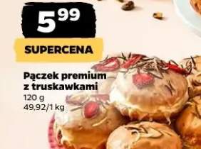 Pączek premium z truskawkami