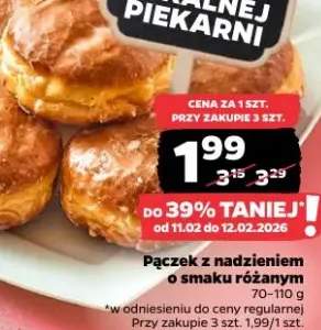 Pączek tradycyjny z nadzieniem różanym o smaku różanym