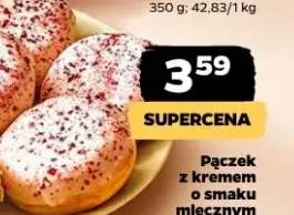 Pączek z kremem o smaku mlecznym