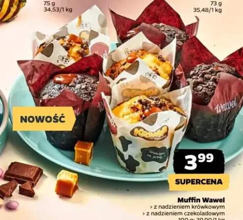 Muffin Wawel z nadzieniem krówkowym z nadzieniem czekoladowym