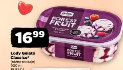 Lody Gelato Classico, różne rodzaje