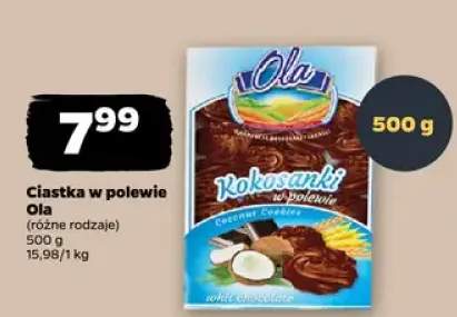 Ciastka w polewie 500 g, różne rodzaje