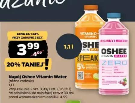 Napój Vitamin Water, różne rodzaje