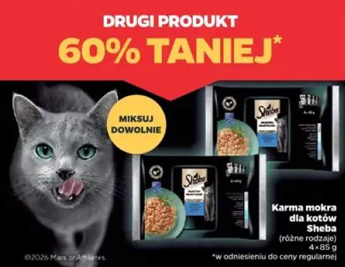Karma mokra dla kotów, różne rodzaje DRUGA -60%