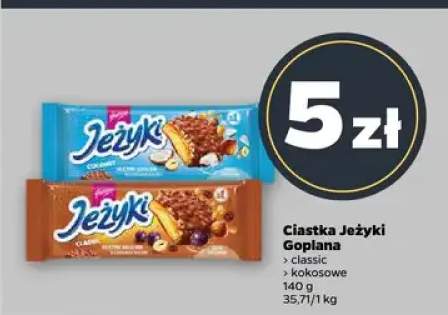 Ciastka Jeżyki Goplana classic i kokosowe