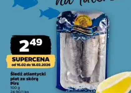 Śledź atlantycki płat ze skórą