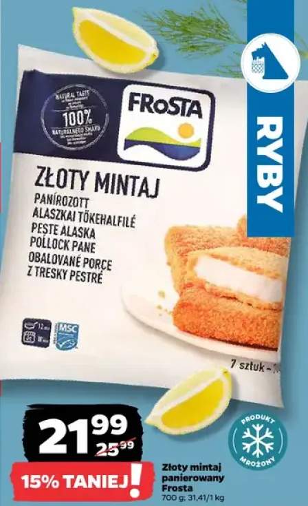 Złoty mintaj panierowany