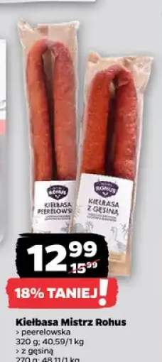 Kiełbasa Mistrz Rohus (peperoniówka z gęsiną)