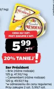 Ser Président Brie (różne rodzaje)