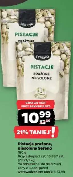 Pistacje prażone, niesolone