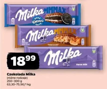 Czekolada Milka różne rodzaje
