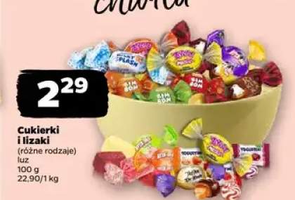 Cukierki i lizaki różne rodzaje