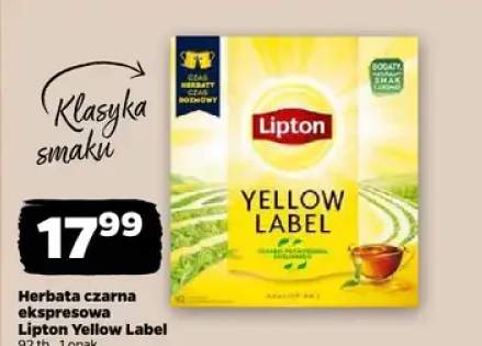Herbata czarna ekspresowa Lipton Yellow Label