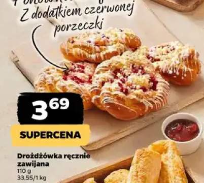 Drożdżówka ręcznie zawijana