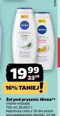 Żel pod prysznic Nivea różne rodzaje