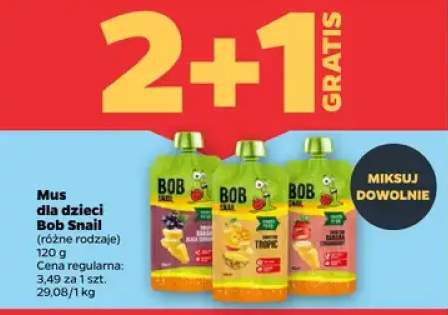 Mus dla dzieci, różne rodzaje 2+1 GRATIS
