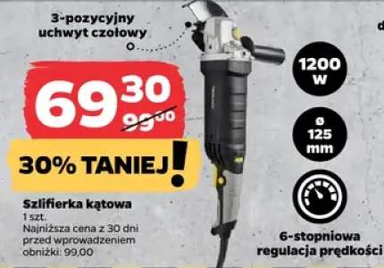 Szlifierka kątowa 1200W ø 125mm 6-stopniowa regulacja prędkości