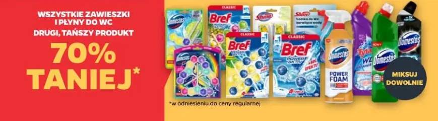Wszystkie zawieszki i płyny do WC, drugi -70%