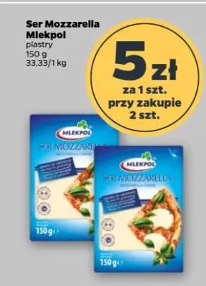 Ser mozzarella plastry