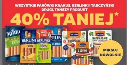 Parówki krakus, berlinki i tarczyński