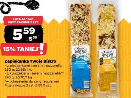 Zapiekanka z pieczarkami i serem mozzarella