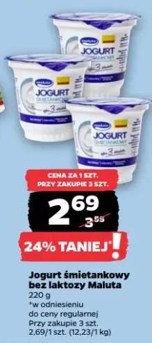 Jogurt śmietankowy bez laktozy