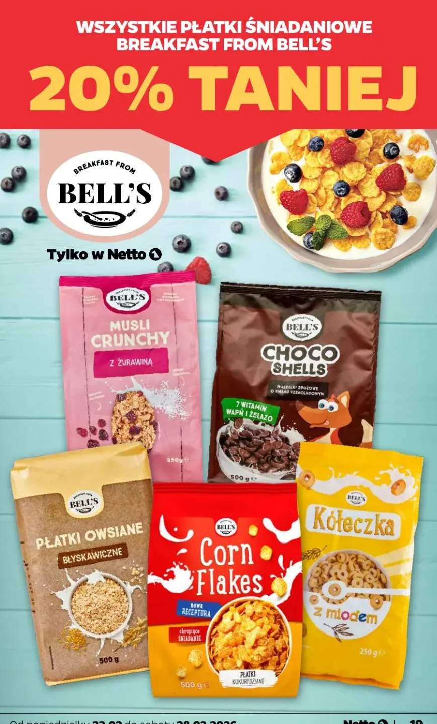 Płatki choco shells musli zbożowe o smaku czekoladowym z witaminą wapn i żelazo