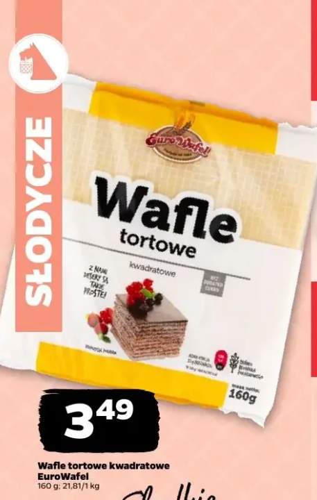 Wafle tortowe kwadratowe