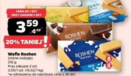 Wafle Roshen różne rodzaje