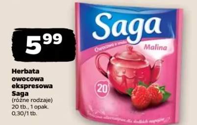 Herbata owocowa ekspresowa Malina