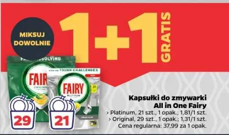 Kapsułki do zmywarki All in One 1+1 GRATIS