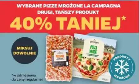 Pizza mozzarella, drugi tańszy produkt 40% taniej