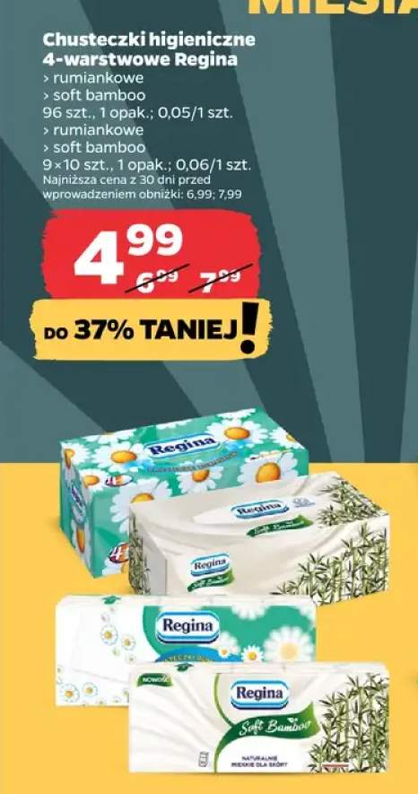 Chusteczki higieniczne 4-warstwowe soft bamboo 96 szt.