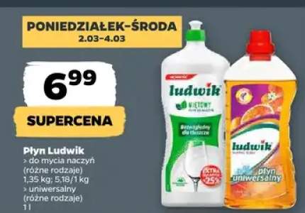Płyn Ludwik do mycia naczyń (różne rodzaje), do zmywarki, uniwersalny, do podłóg