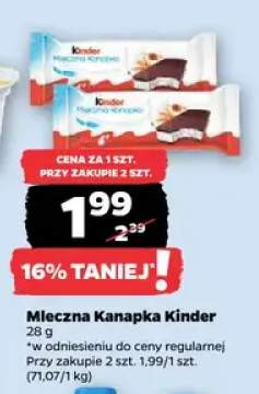 Mleczna kanapka Kinder