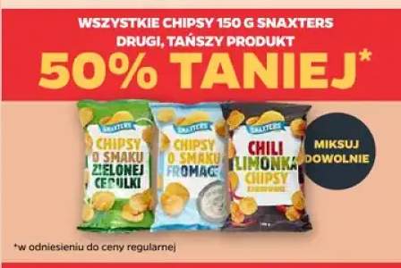 Chipsy o smaku zielonej cebulki, o smaku pomidora, chili i limonki