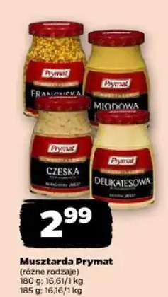 Musztarda (różne rodzaje)