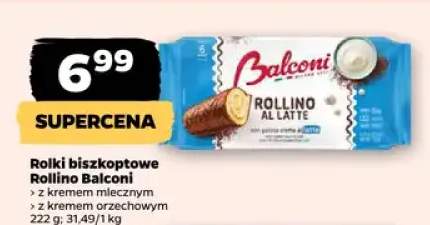 Rolki biszkoptowe rollino balconi z kremem orzechowym